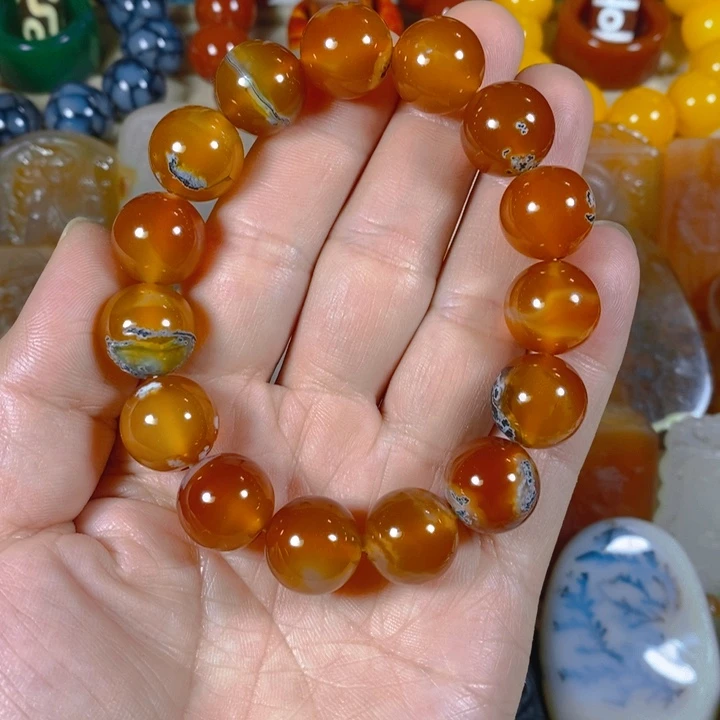玛瑙/玉髓手链未镶嵌戏****?