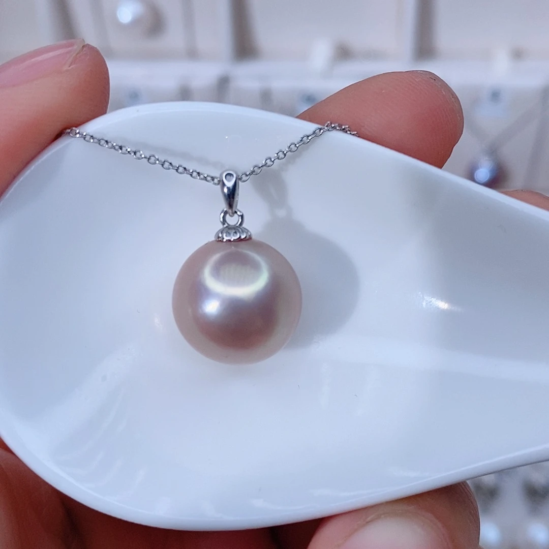 颈饰银S925镶嵌淡水珍珠