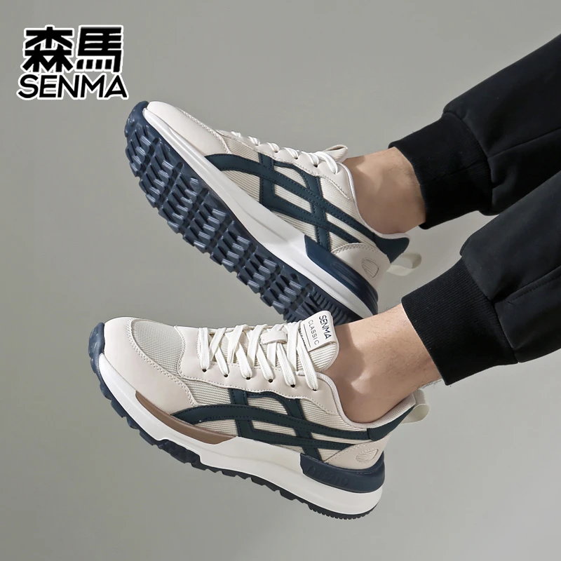 SENMA/森马鞋子男款夏季透气运动鞋休闲软底网面鞋时尚百搭板鞋