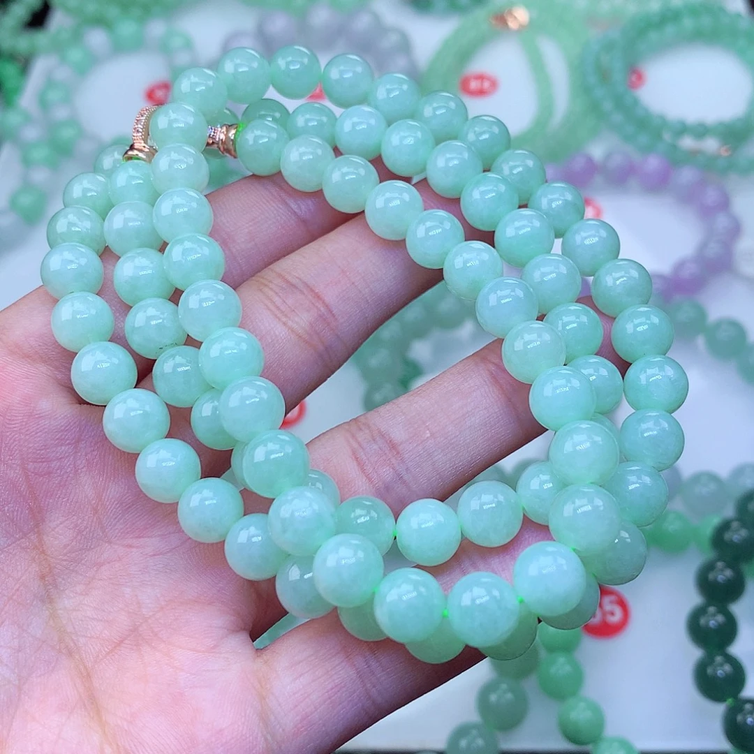 翡翠未镶嵌毛衣链卡8.5