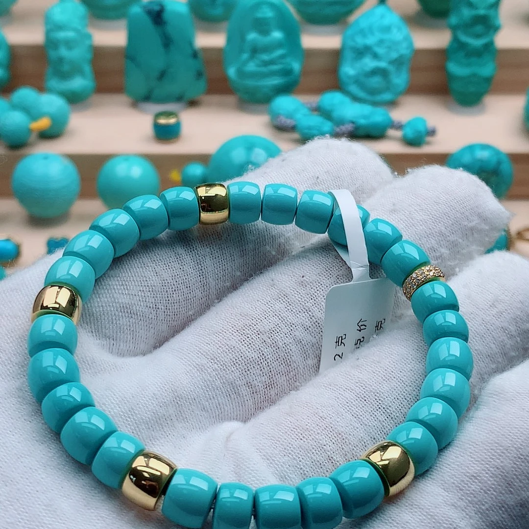 绿松石18K金镶嵌单圈