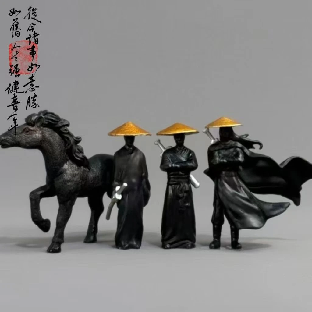 江湖故人古风侠客小摆件情怀不良人桌面电脑显示器装饰品车内摆件