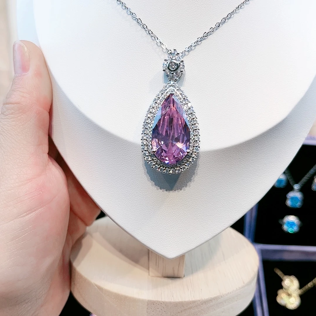 足银镶嵌芙蓉石吊坠(赠链)