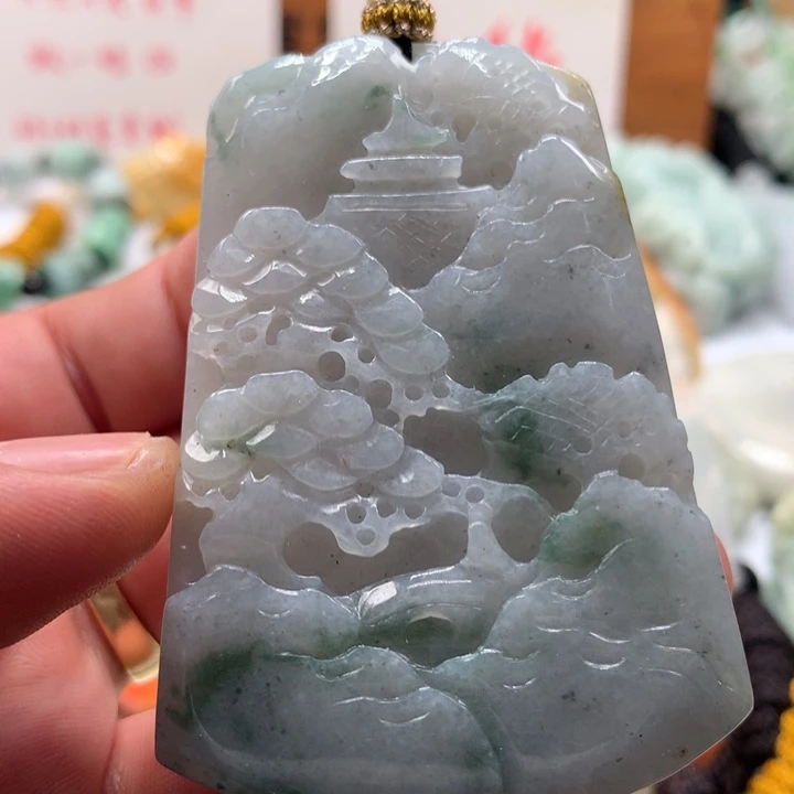 颈饰未镶嵌翡翠保真天然a过翡翠