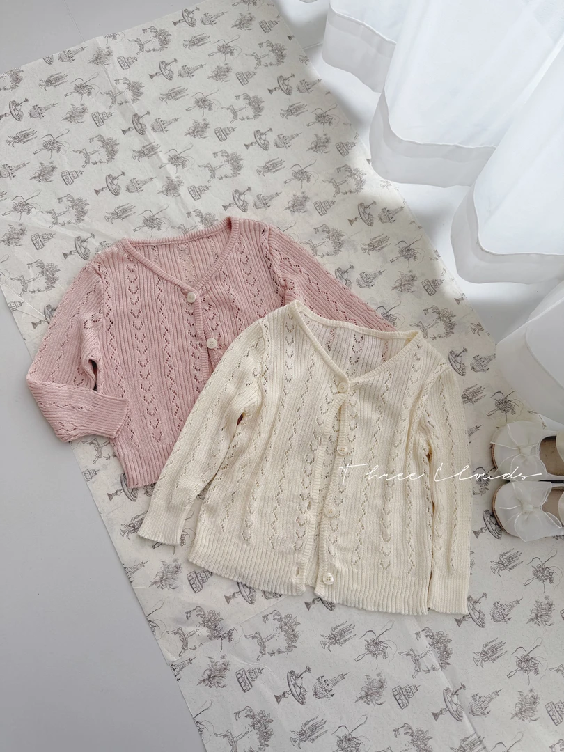 三小朵【莱赛尔开衫】夏季婴幼儿女宝宝韩版防晒开衫针织透气