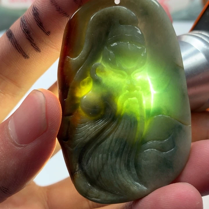 翡翠未镶嵌颈饰保真天然a货翡翠