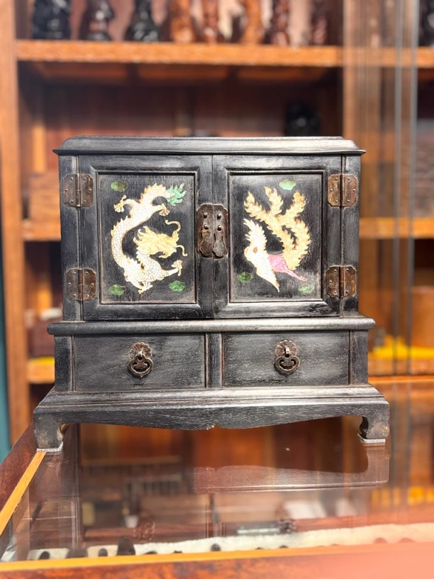 紫檀龙凤呈祥桌面小玄关柜1880.88888
