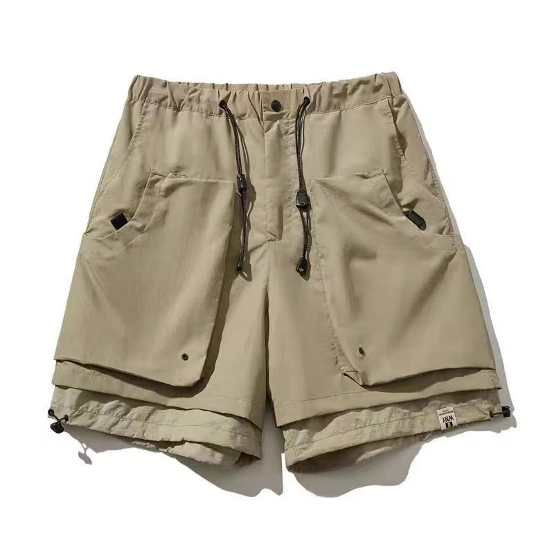 工装机能短裤男女夏季2025新款潮牌宽松直筒五分裤重工潮流运动裤