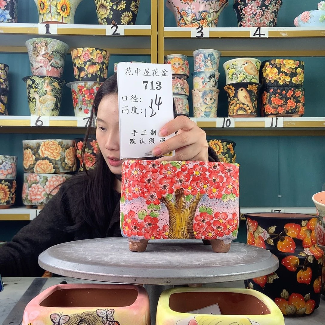 陶景德鎮手工花盆713