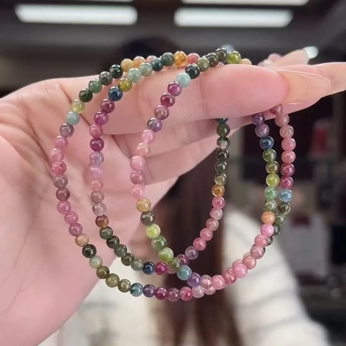 01462107碧玺/未镶嵌4mm+碧玺多圈7多样性发货