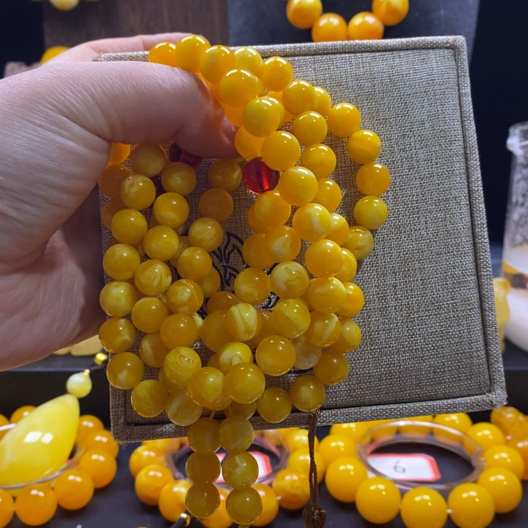 探***猫非金属老蜡飘花卡10念珠108全品