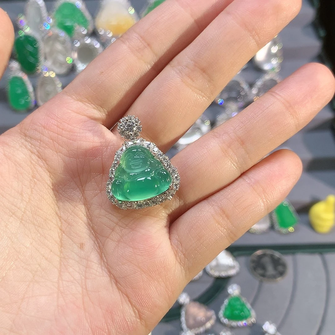 玛瑙/玉髓颈饰银S925镶嵌