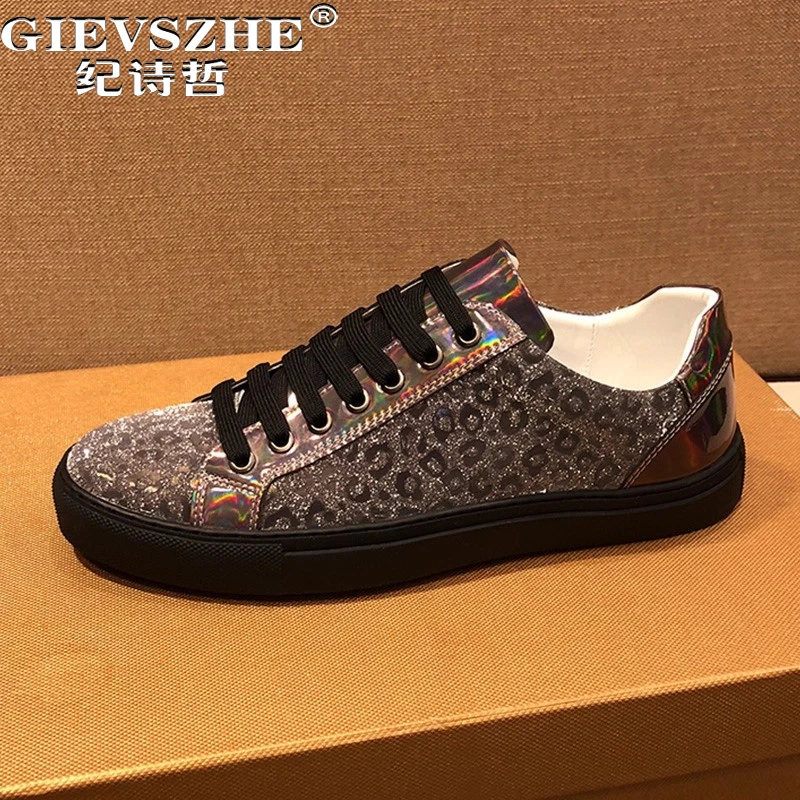 纪诗哲男鞋个性时尚亮片运动鞋子男款百搭轻奢休闲鞋透气轻便板鞋