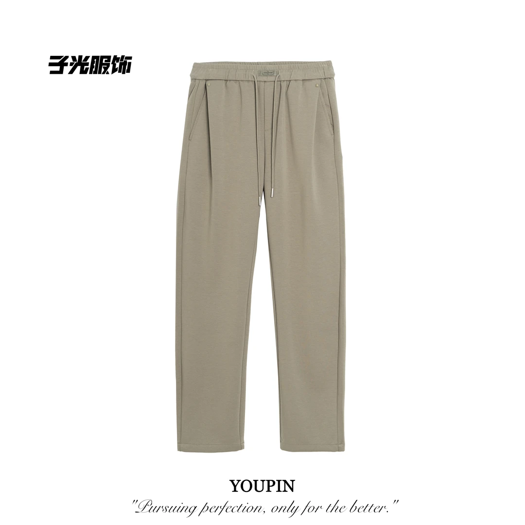 【李子光】YY5009男士夏季百搭直筒休闲裤弹力简约抽绳宽松户外透气