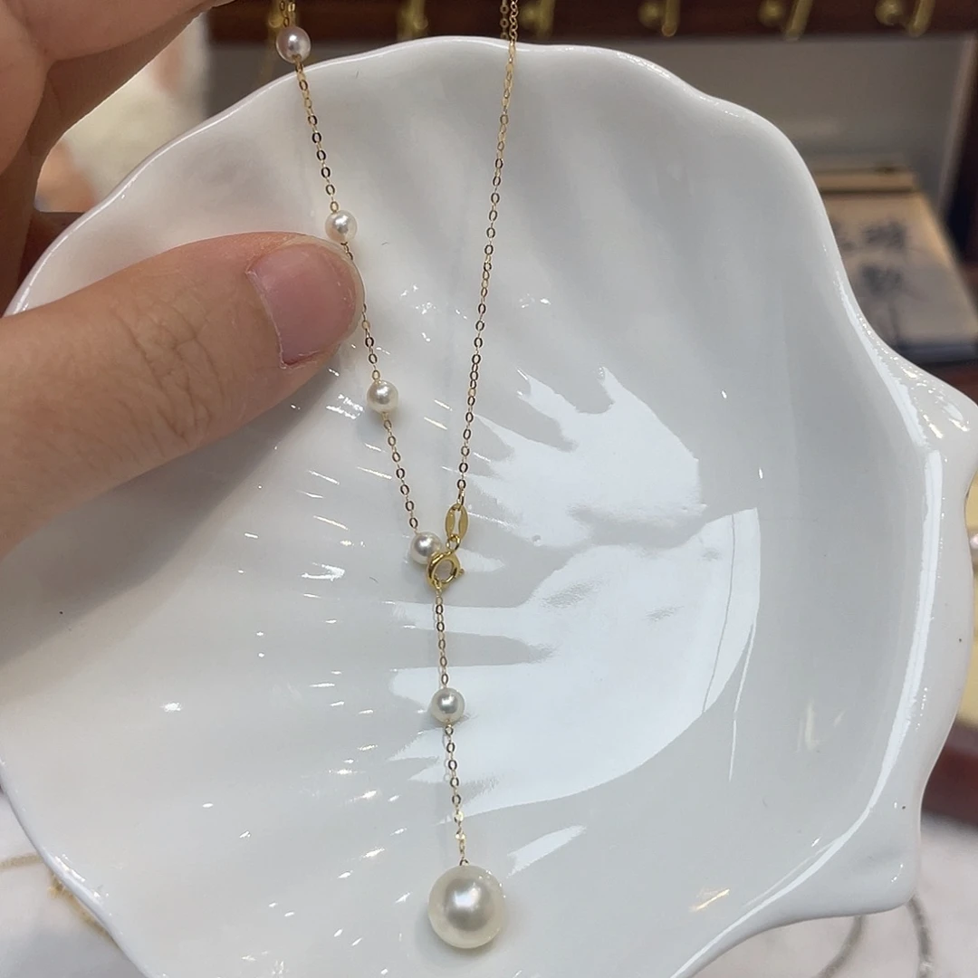 18K金镶嵌颈饰海水珍珠
