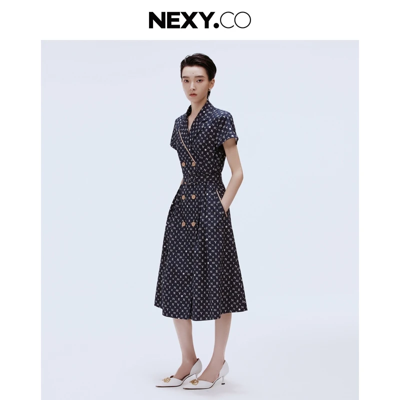 NEXY.CO/2025年花开木兰新品奈蔻连衣裙XF05210P7
