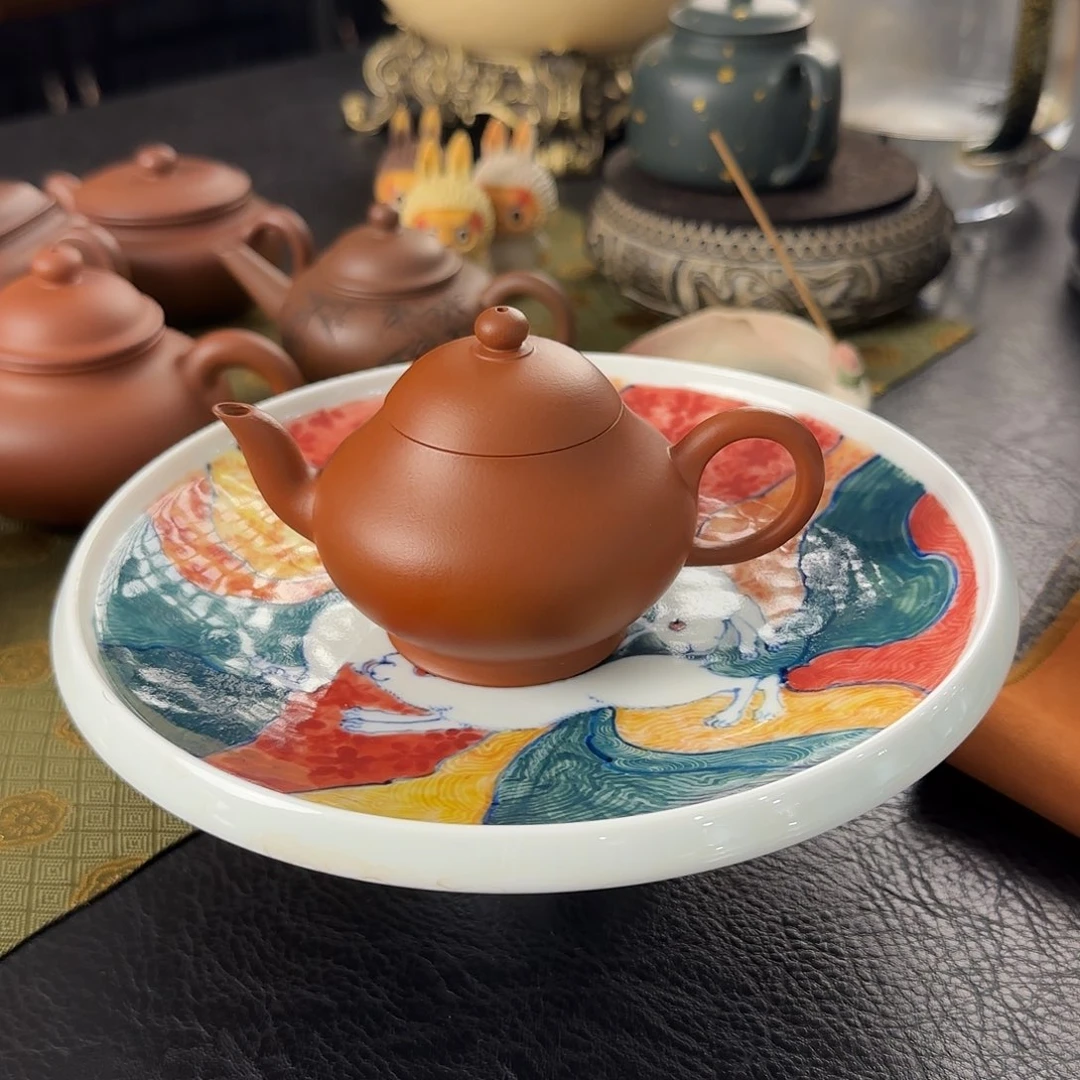 茶壶朱泥朱泥梨形容量110cc功夫茶必备