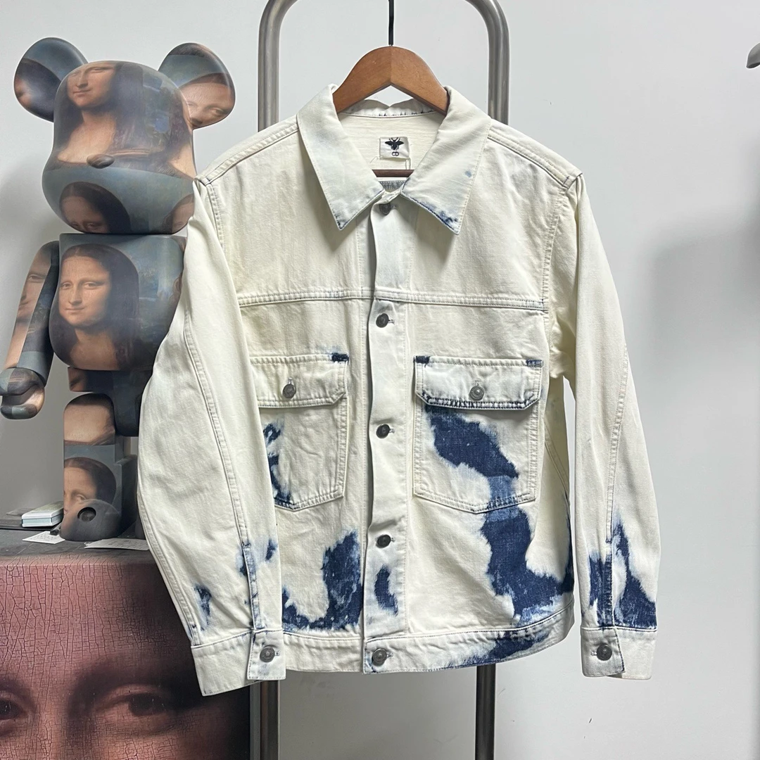 99新 DIOR/迪奥 扎染牛仔外套M0109尺34衣长64胸围52