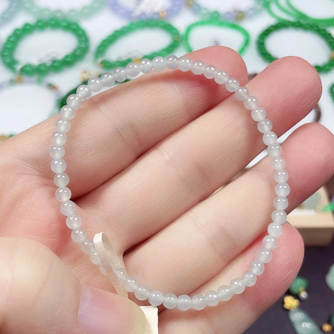 翡翠未镶嵌手链天然缅甸翡翠A货卡3.6