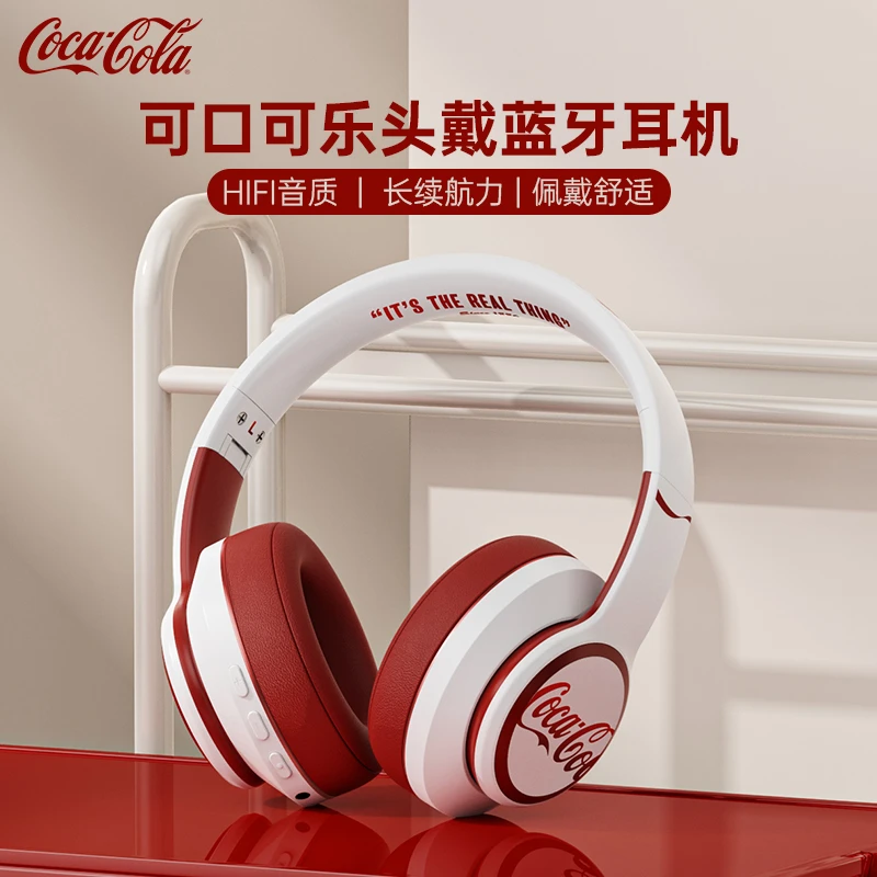 COCA COLA/可口可乐T05蓝牙耳机头戴式无线降噪运动耳麦25新款