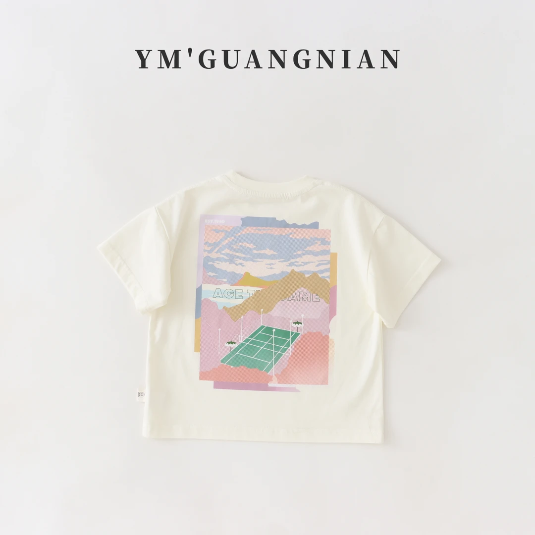 【幼棉光年】夏季男童休闲百搭印花T恤圆领1221029