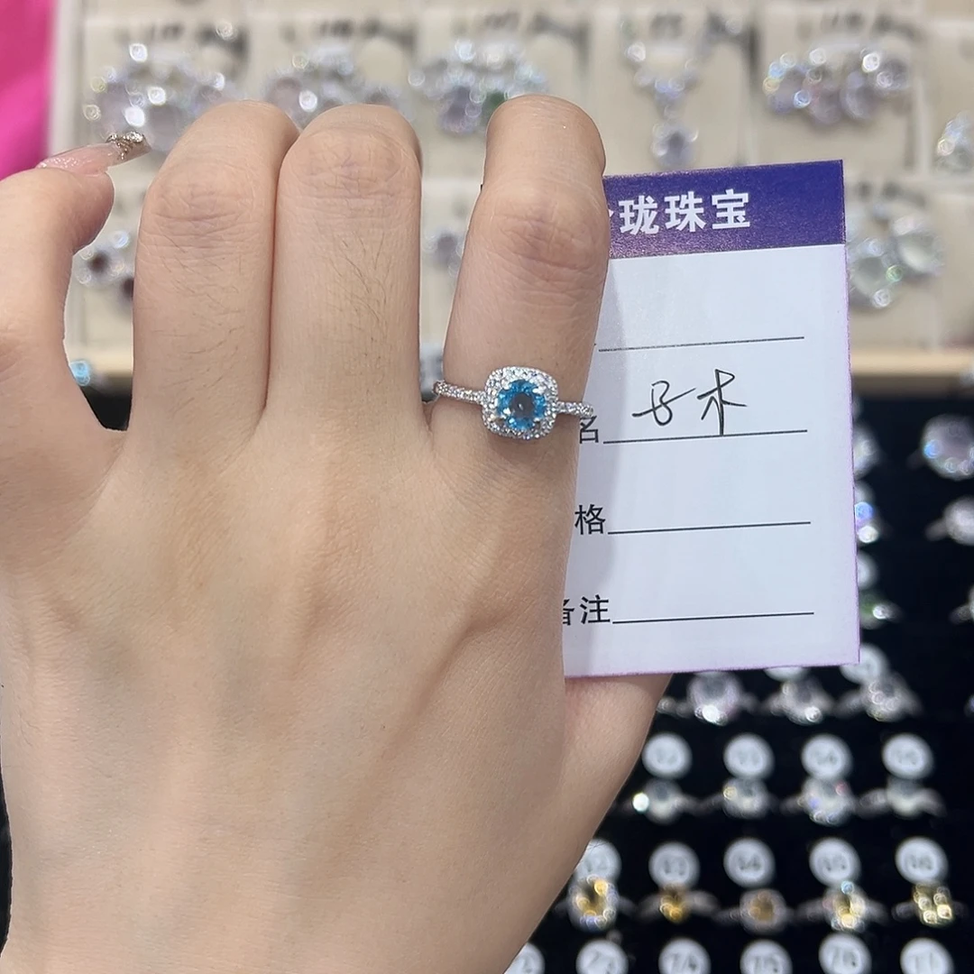 子****黄晶戒指银S925镶嵌