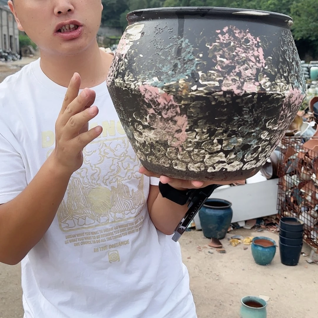 紫砂花盆王嫂花盆1002-807瑕疵