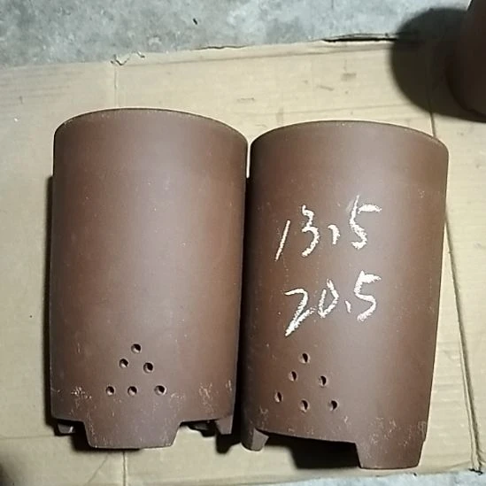 紫砂大笔筒两个微瑕