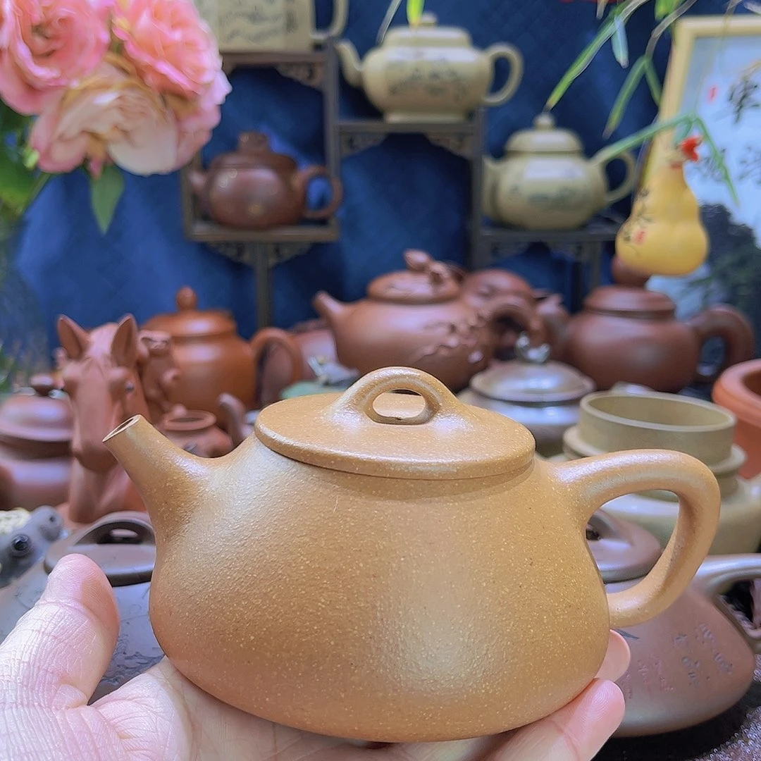 紫砂茶壶明式石瓢老段泥240毫升