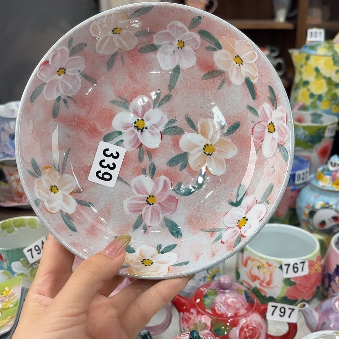 瓷片景德镇手绘高温釉下彩陶瓷茶具