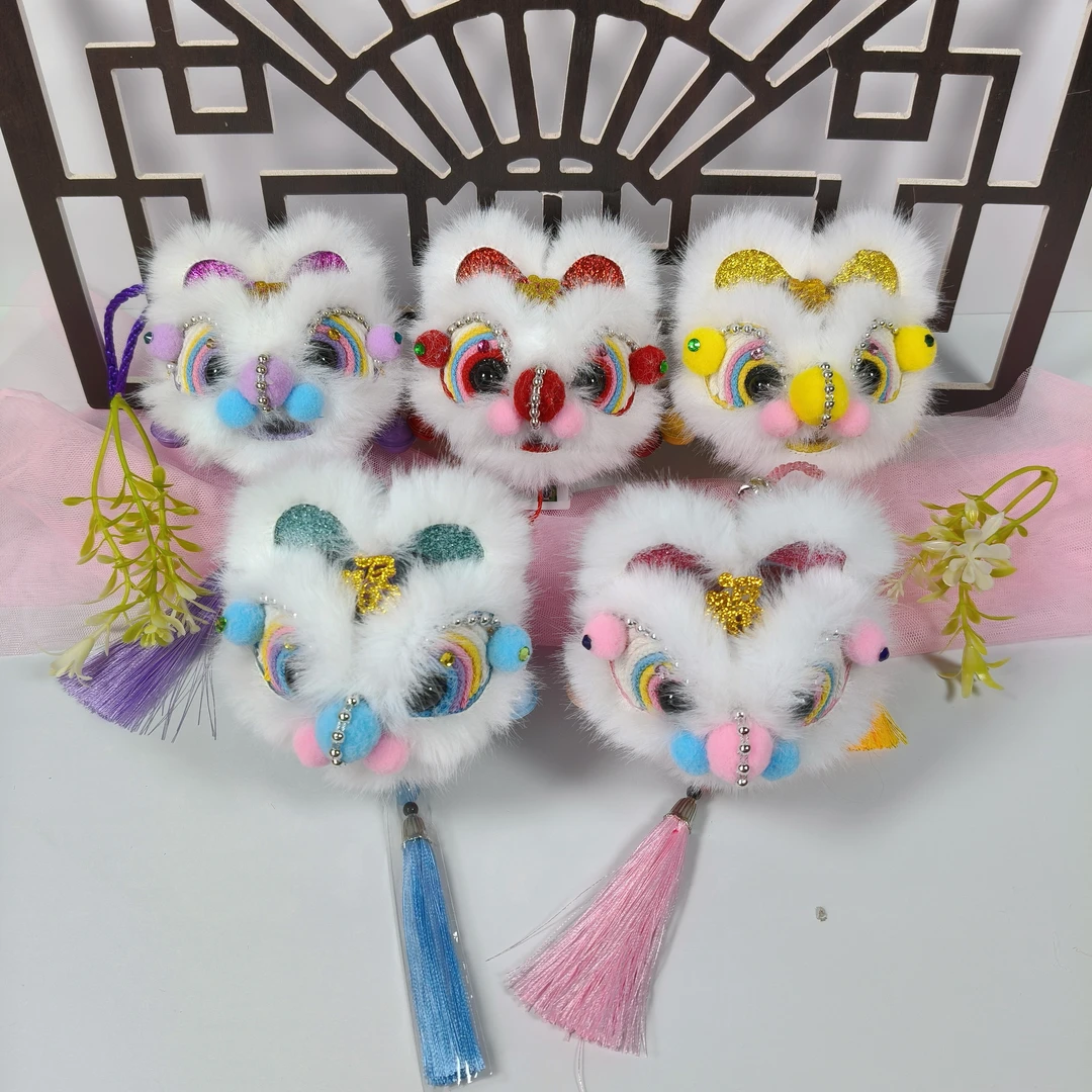 幼儿园活动适用中秋节灯笼手工diy材料包醒狮喜庆挂饰
