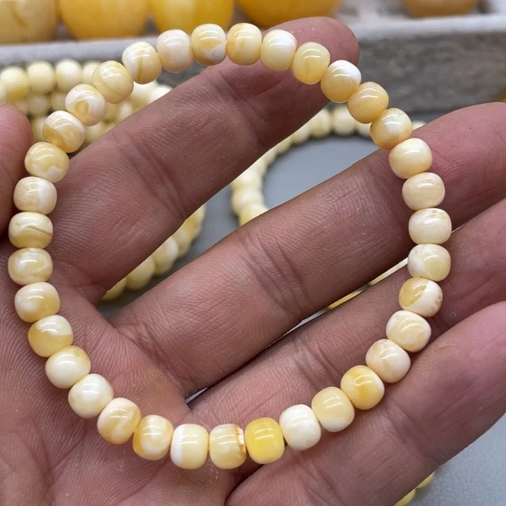 琥珀未镶嵌裸石手串