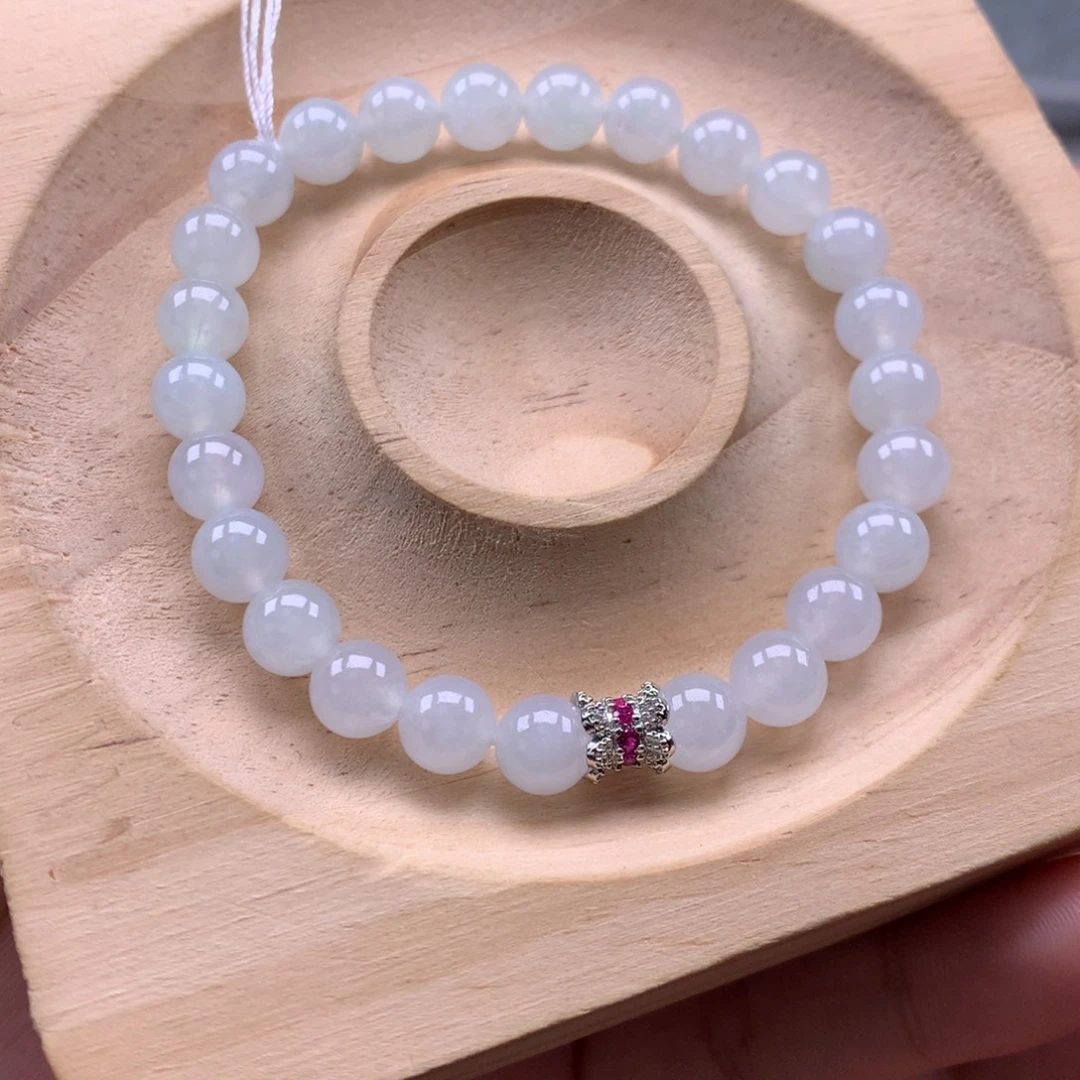 热***生翡翠未镶嵌手链天然翡翠A货珠链