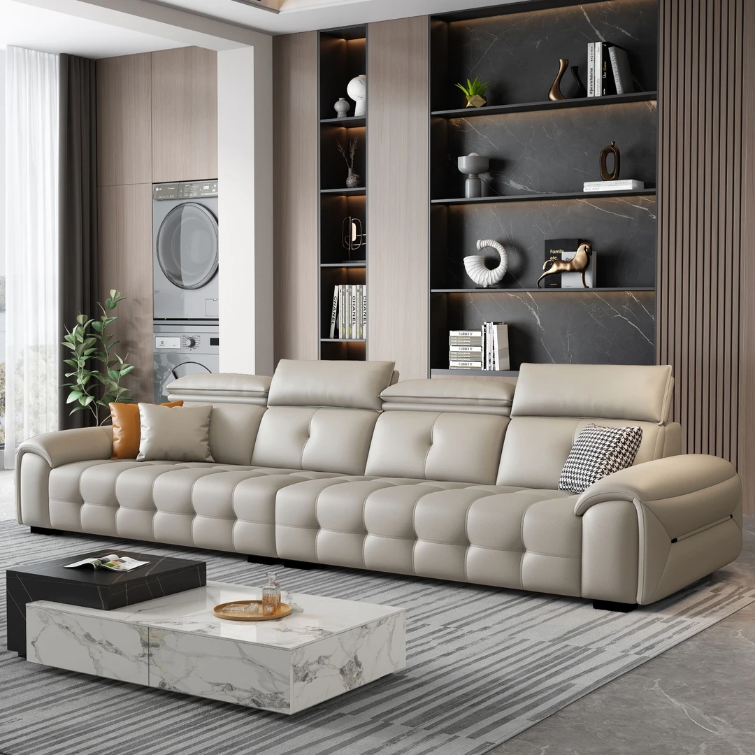 劳伦斯真皮沙发客厅家用2025年新款爆款大小户型现代三四人位沙发