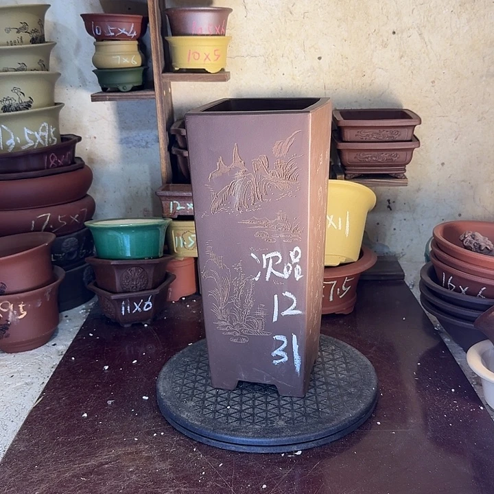宜兴紫砂画盆手工制作