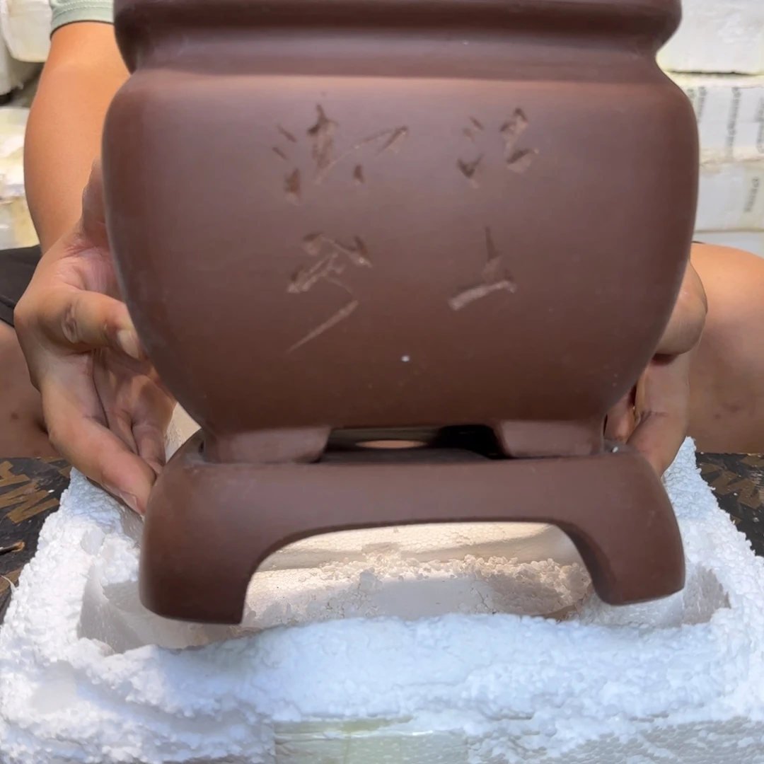 紫砂花盆瑕疵是我