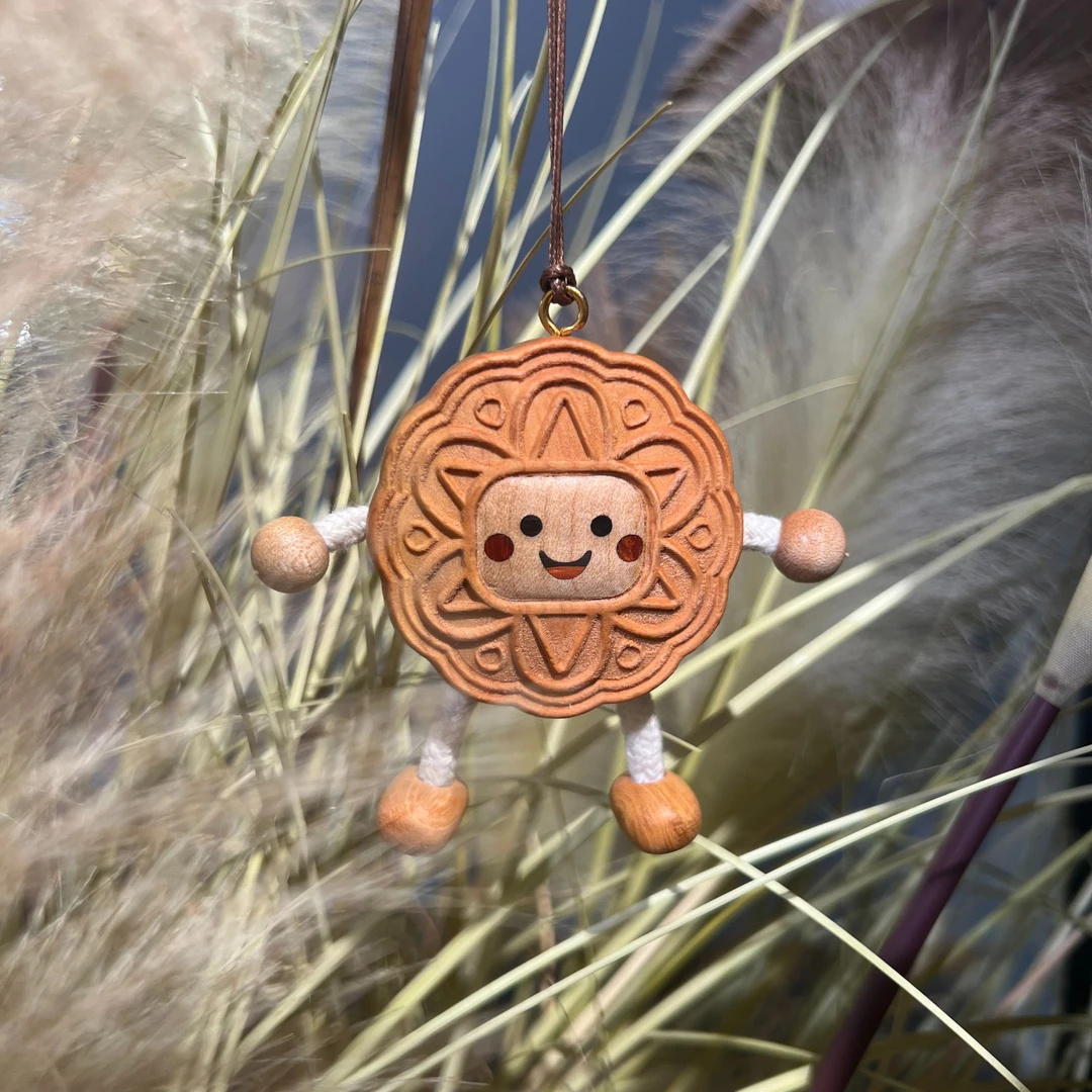 【月团】崖柏月饼小人包挂/挂饰