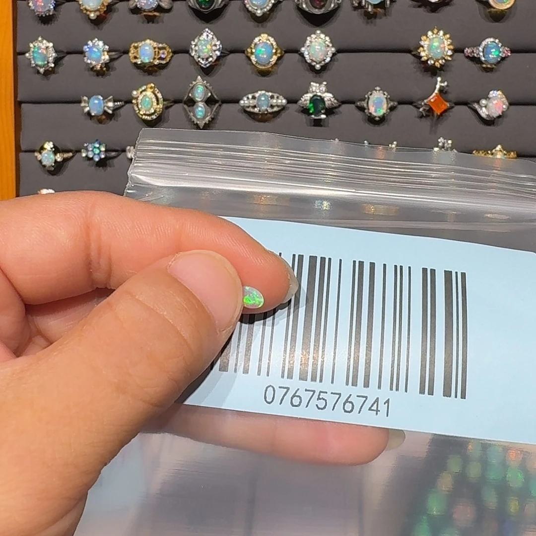 安***里欧泊银S925镶嵌戒指戒指