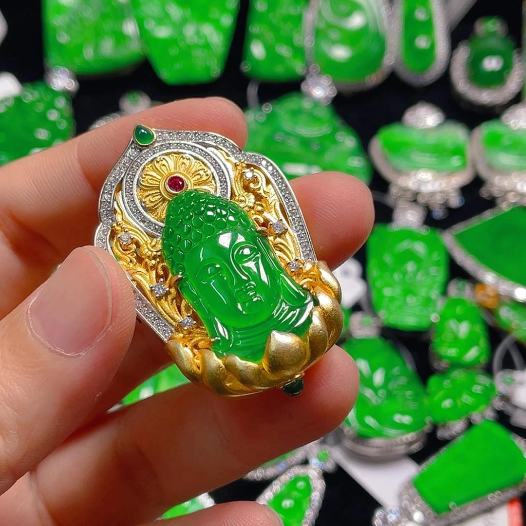 翡翠未镶嵌吊坠(不含链)