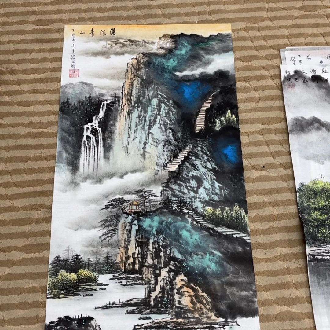 观***海国画花鸟等多种鸟类的栖息