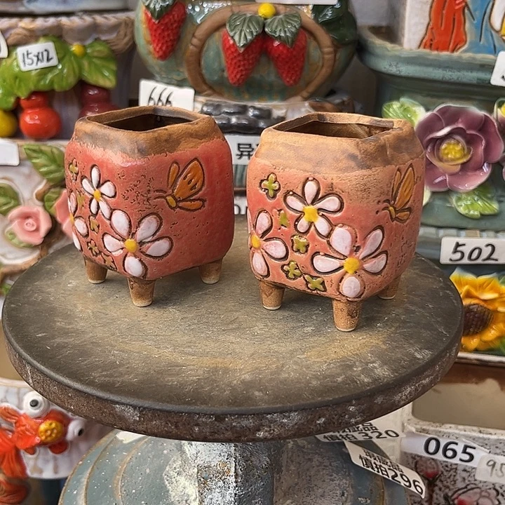 粗陶材质多肉花盆