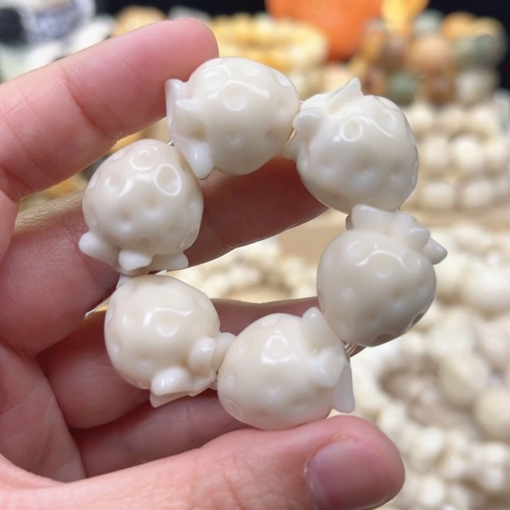 菩提根/象牙果手串小草莓手捻2-3-21