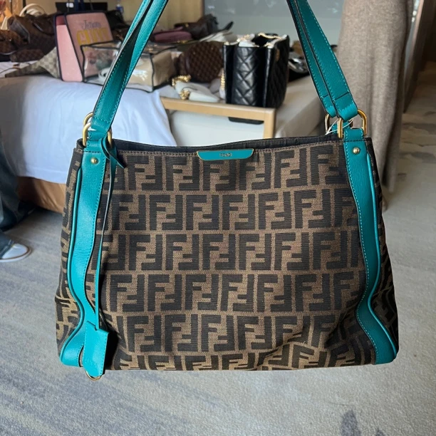 95新 FENDI/芬迪 老花托特包