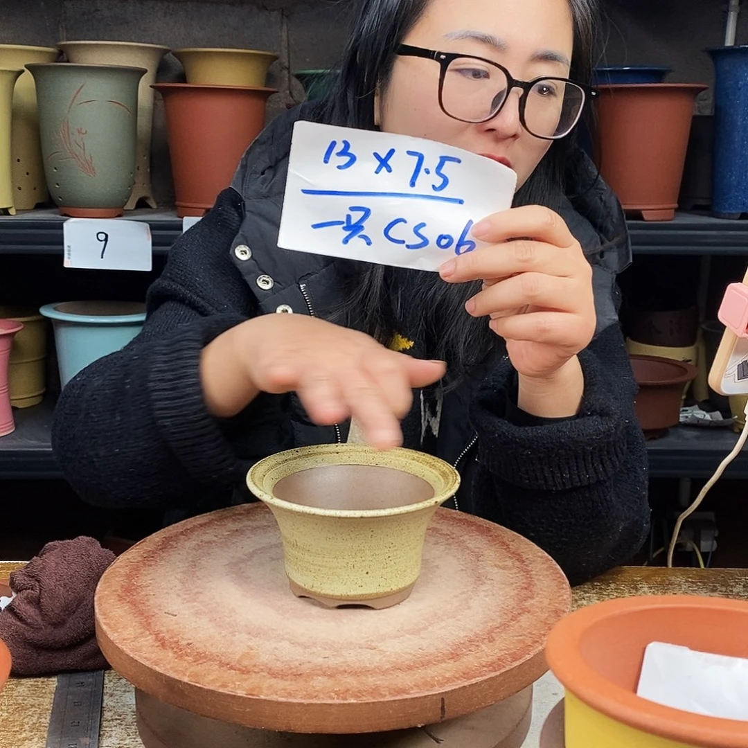 紫砂一只花盆货号CS06