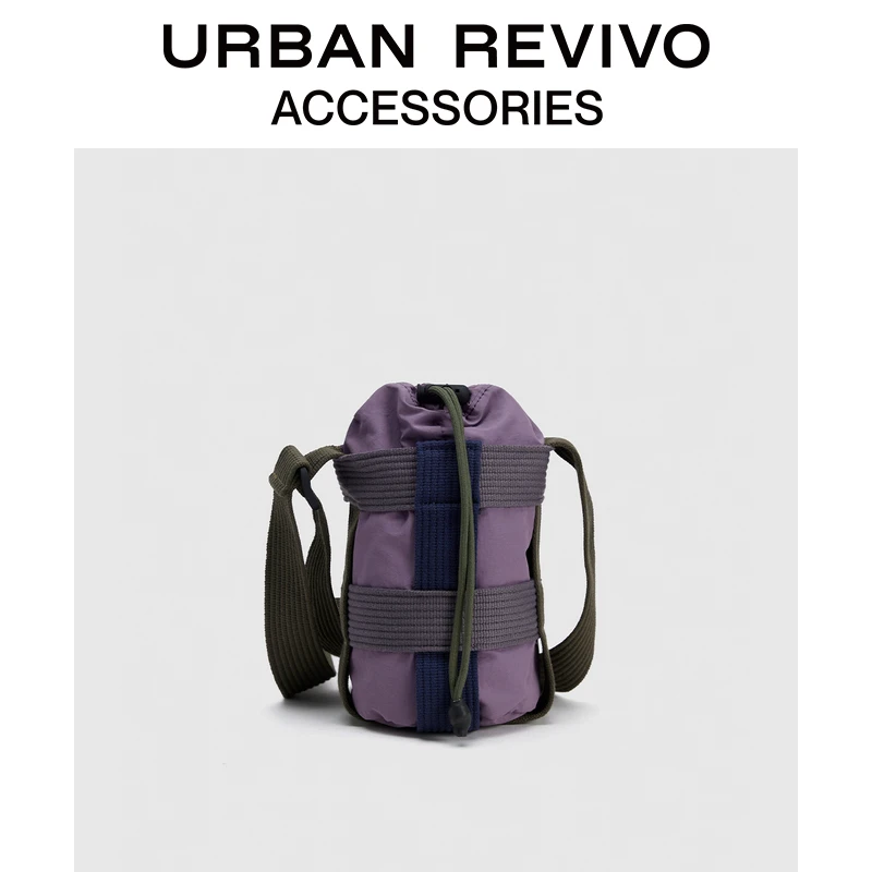 URBAN REVIVO2025春季新款男士休闲撞色运动系列斜挎包UAMB50047