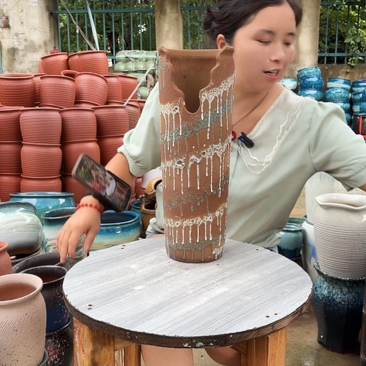 口14高42瑕疵一个盆子。