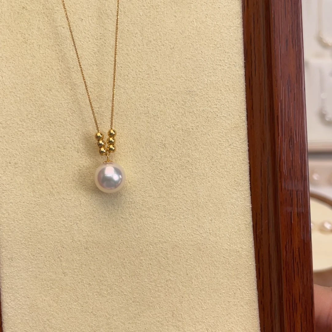 海水珍珠18K金镶嵌项链