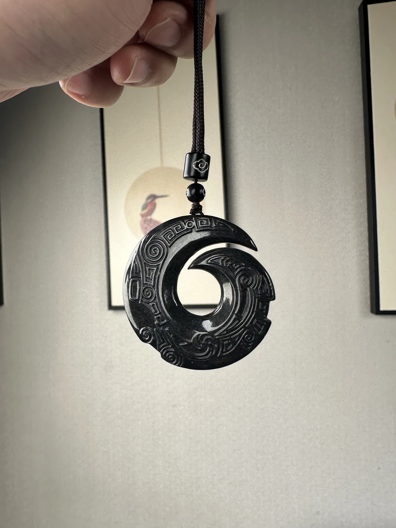 无暇.保真.天然缅甸A货翡翠,精雕.时来运转挂件.玉佩.多样性发一