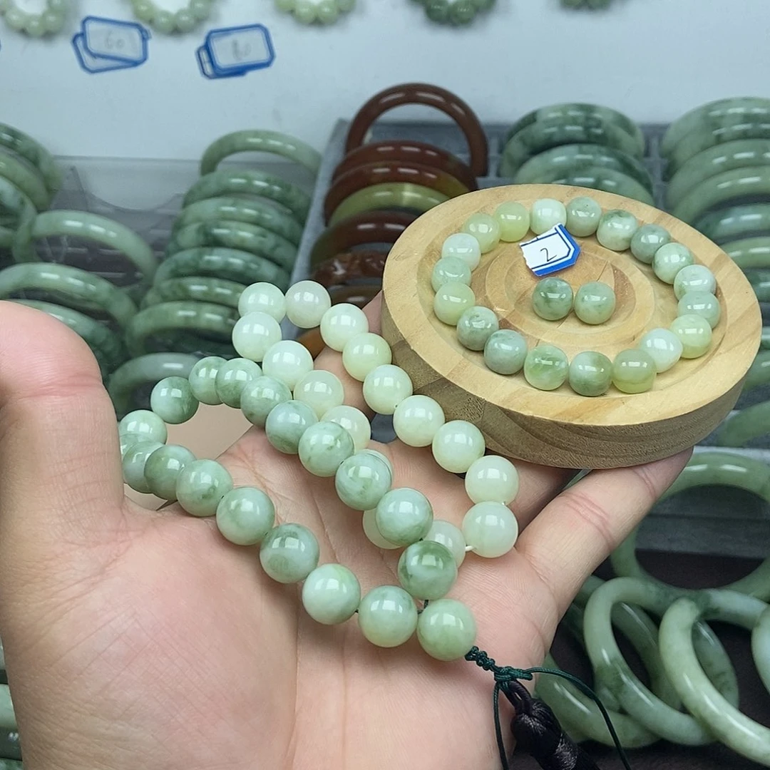 未镶嵌蛇纹石玉手链雪*