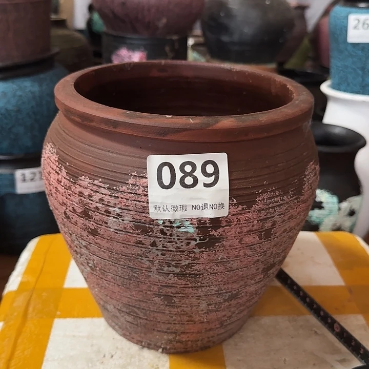 粗陶花盆高度20口径19带孔089